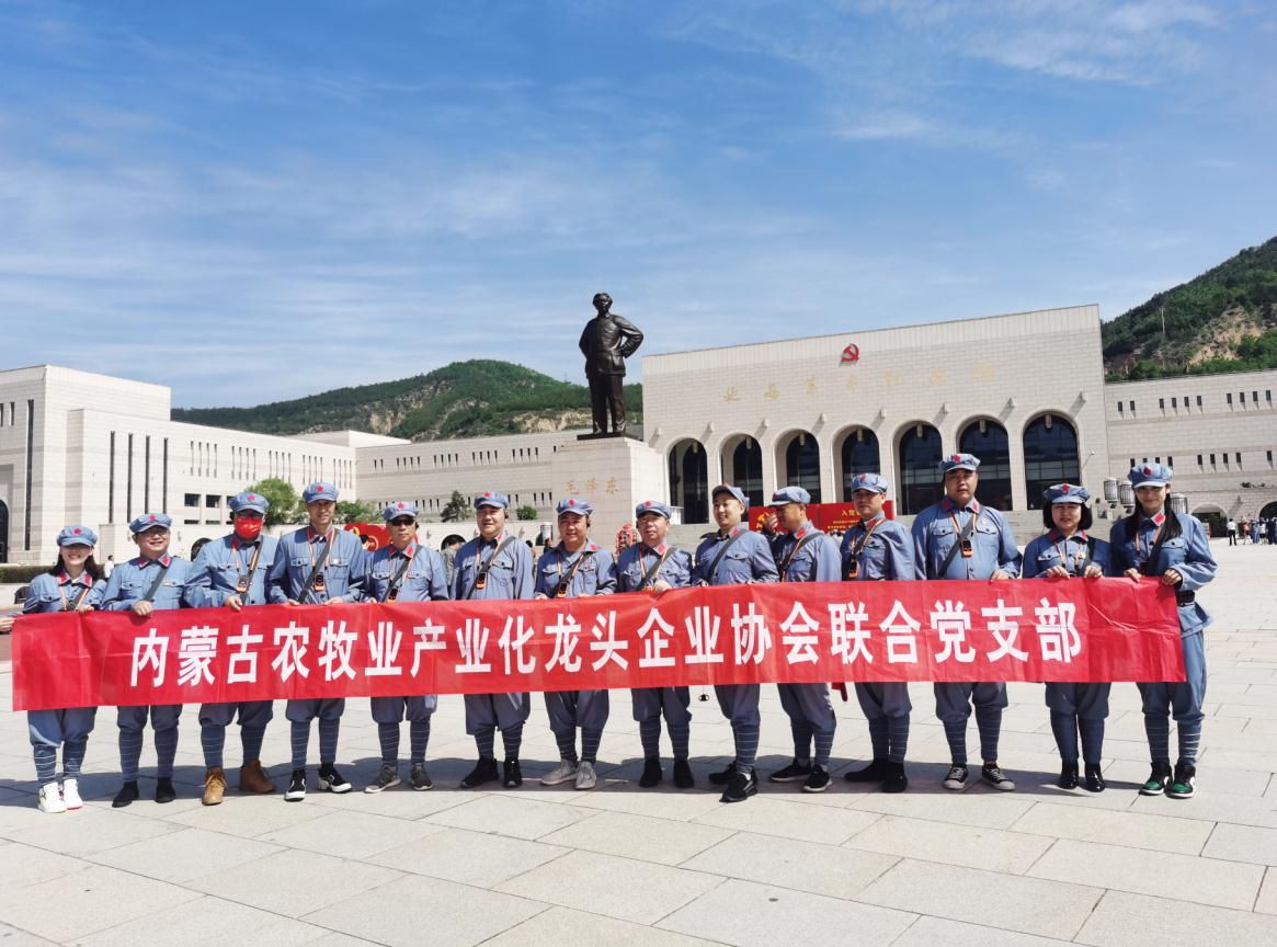 內(nèi)蒙古農(nóng)牧業(yè)產(chǎn)業(yè)化龍頭企業(yè)協(xié)會聯(lián)合黨支部赴延安革命圣地開展“學黨史、感黨恩、跟黨走”主題黨日活動